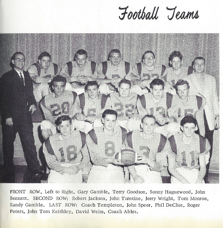 1961-62 JV Football team